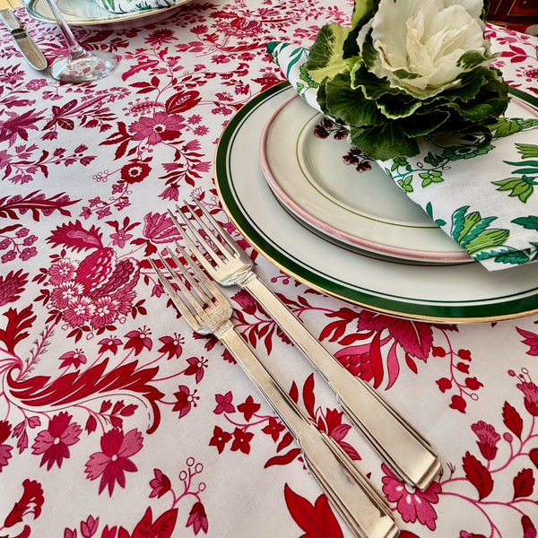 Versailles Rose Acrylic-Coated Tablecloth