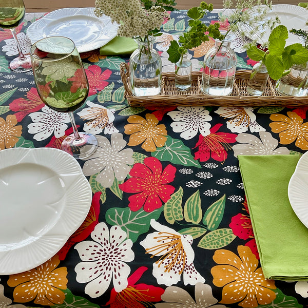 Wedelia Floral Acrylic-Coated Tablecloth